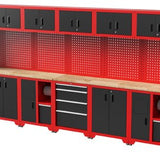 Feistos Juno 13 XL Gereedschapswand - 528 x 46 x 198 cm - Zwart/Rood