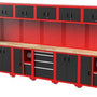Feistos Juno 13 XL Gereedschapswand - 528 x 46 x 198 cm - Zwart/Rood