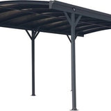 Westmann Aluminium carport met rond dak model Bergen - Antraciet - 505x300x220cm