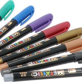 4goodz 8 stuks Metallic Fineliner Gelpennen 1-3 mm puntdikte