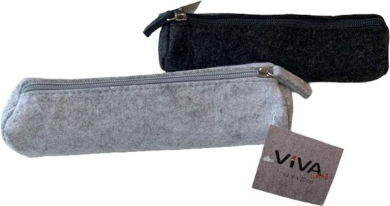 Etui - Zwart - Vilt - Opberger voor Pennen, Stiften en Scharen - Multifunctioneel - Pennenopberger