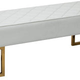 art deco hocker bankje poef creme