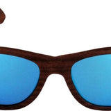 5one® zonnebril Walnut Blue hout blauwe lens 2017518