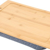 Schoottafel Laptop – Laptoptafel voor Bank-Bed – Bamboe Dienblad met Kussen – Ontbijt Bed Tafel – Laptopkussen – Met Handgrepen