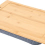 Schoottafel Laptop – Laptoptafel voor Bank-Bed – Bamboe Dienblad met Kussen – Ontbijt Bed Tafel – Laptopkussen – Met Handgrepen