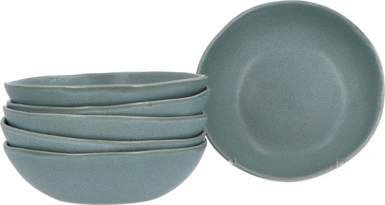 Aardewerk Servies Spring Grey 6 persoons 18-delig