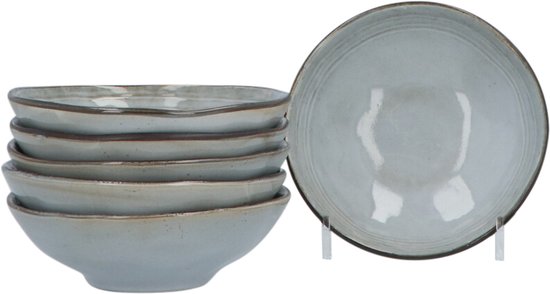 Aardewerk Servies Flower Beige 6 persoons 18-delig - Beige