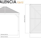 Sojag - SJ05700 - Paviljoen - Pergola - Partytent - 310 x 363 x 363 cm