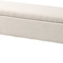 Bedbank Hocker op poten - Gestofferd - 110x39 cm - Beige