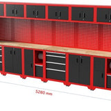 Feistos Juno 13 XL Gereedschapswand - 528 x 46 x 198 cm - Zwart/Rood