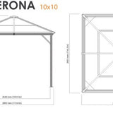 Sojag - SJ02300 - Paviljoen - Pergola - Partytent - 261 x 298 x 298 cm