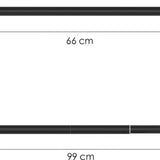 Douchestang Uitschuifbaar - Zwart - 66 cm tot 99 cm - Universeel - Douchestang zonder Boren - Douchestang Verstelbaar - Douchegordijnstang - Gordijnstang