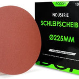 Rodopi® 100x Korrel Schuurpapier 225 -zonder perforatie Excentrisch Schuurmachine