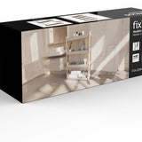 Fixwood Modulaire Opbergkast – 4-Laags Houten Rek met Kunststof Bakken – Badkamer, Keuken & Woonkamer – Duurzaam en Stijlvol Design – 68 cm Hoog – Beige - Naturel