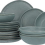 Aardewerk Servies Spring Grey 6 persoons 18-delig