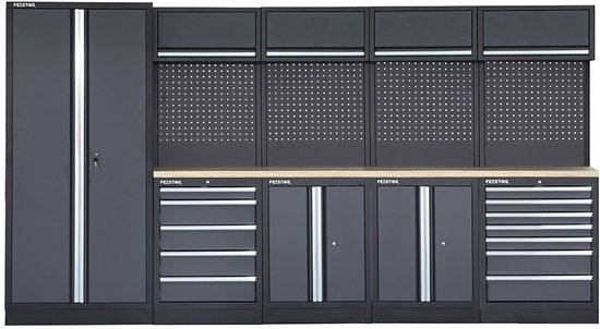 FEISTOS Werkplaatswand Apollo 17 - Gereedschapskast 364 cm breed