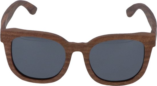 5one® Rome Walnut zonnebril met lens - houten dames zonnebril