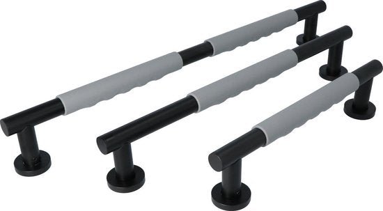 Luzzo® Fisso Soft Handgreep Badkamer/Toiletgreep - Zwart/Grijs