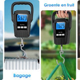 Kofferweegschaal Met Weeghaak - Tot 50 Kg - Incl. Batterij - Keukenweegschaal Digitaal - Weegschaal - Hangweegschaal