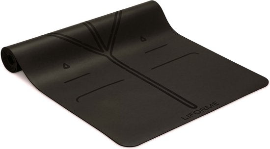 Liforme Mat - Black - XL (incl. tas) 210 x 70 x 0,42 cm - 3,5 kg