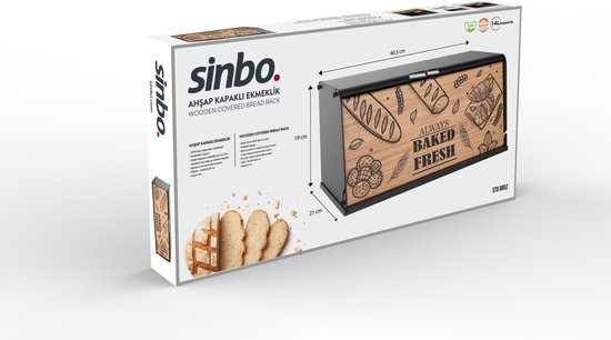 Fixwood Broodtrommel met Houten Klep – Luxe Brooddoos van Kunststof en Hout – Stijlvol & Ruimtebesparend – Houdt Brood Langer Vers – Zwart-Hout Design