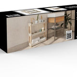 Fixwood 3-laags Modulair Opbergrek – Natuurlijke Houtlook & Crèmekleur – Badkamerrek, Keukenrek of Plantenrek – Stevig & Stapelbaar – 60x20x70 cm