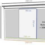 4goodz Gereedschapsschuur met Schuifdeur 130x277x173 cm