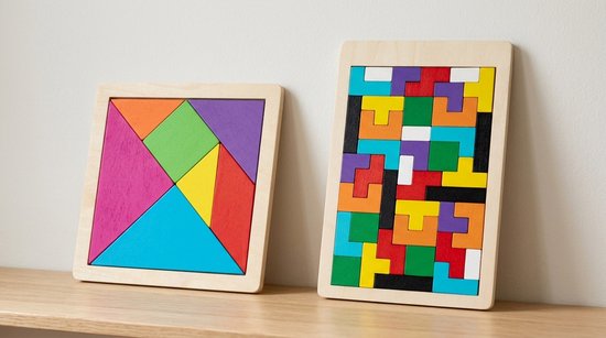 - Tangram - Houten speelgoed - 3 - Educatief - Vanaf 3 Jaar