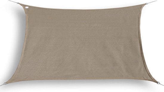 hanSe® Schaduwdoek Rechthoek Waterdoorlatend 1,5x2 m Zonnedoek Taupe