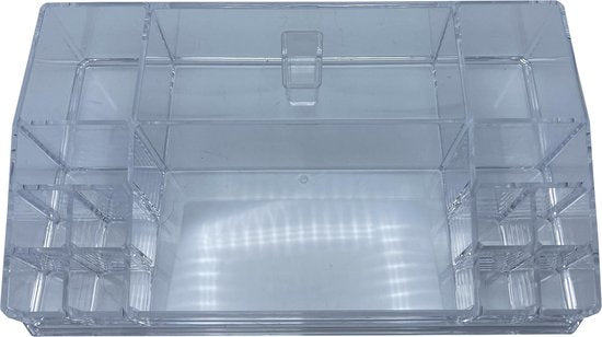 Make-up spiegel met LED en opbergbakjes 28x16x38cm