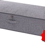 Bed Organizer met verharde bodem - 2 stuks - Ruime Opbergzakken voor Kleding en Dekbedden - Grijs - Opbergtassen voor onder je Bed