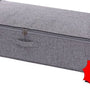 Bed Organizer met verharde bodem - 2 stuks - Ruime Opbergzakken voor Kleding en Dekbedden - Grijs - Opbergtassen voor onder je Bed