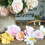 DIY Krans Maken Set van Crêpepapier Complete Creatieve Knutselset voor Papieren Bloemenkrans Inclusief Instructies voor Volwassenen en Kinderen