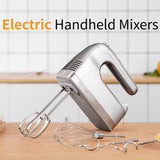 Safecourt Kitchen - Handmixer 450W – 10 Snelheden met Turbofunctie – Inclusief Deeghaken, Kloppers en Opbergbasis