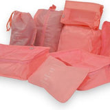 Packing Cubes - Roze - 9-delige set - Packing Cubes Compression - Optimale Koffer Indeling