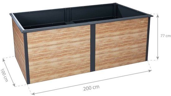 Westmann - WMHPS772010-WG - Plantenbak - Bloembak - Tuin Hochbeed - 77 x 100 x 200 cm
