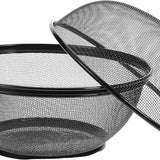 Fruitmand met Vliegenkap - Zwart - Diameter: 22,5 cm - Fruitopberger - Zwarte Fruitmand