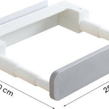 Badkamerrek Uitschuifbaar - Zelfklevend - 25 x 20 x 5 cm - Wit - Grijs - Handdoekrekje - Badkamer Organizer - Ruimte Besparende Opberger