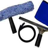 Professionele Raamwisser Set – Complete Ruitenwisser met Inwasser, Microvezeldoek & Extra Rubbers – Streeploos Ramen Wassen – Voor Glas, Spiegel & Douchewand
