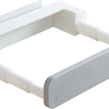 Badkamerrek Uitschuifbaar - Zelfklevend - 25 x 20 x 5 cm - Wit - Grijs - Handdoekrekje - Badkamer Organizer - Ruimte Besparende Opberger