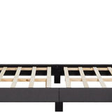 Bedombouw - Grijs - 147x206x110cm - Bedombouw met Hoofdbord - De perfecte combinatie van comfort en stijl voor je slaapkamer