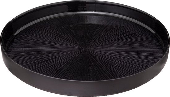 Tapas-set Astra - Glazen Serveerschaal 6-delig - 34x5 cm - Zwart