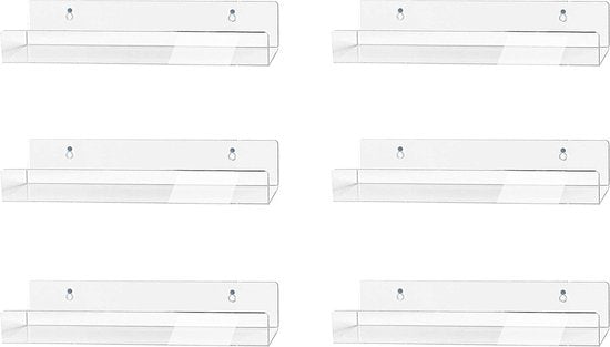 LP houder - 6 stuks - Transparant - Houder voor LP's - LP organizer voor aan de Muur