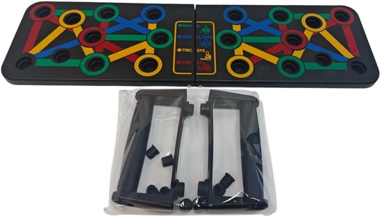 Push-up Board 14-in-1 – Multifunctioneel Fitnessbord voor Thuis en Sportschool – Opvouwbaar – Inclusief Handgrepen