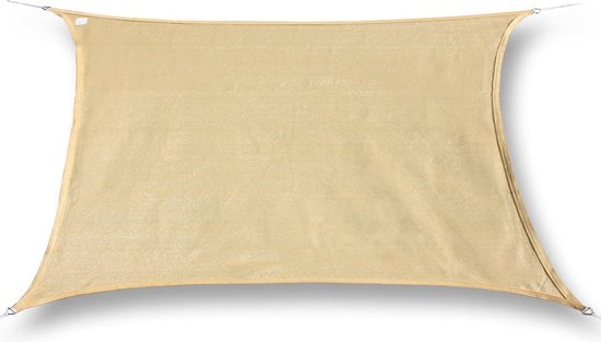 hanSe® Schaduwdoek Rechthoek Waterafstotend 3x6 m Zonnedoek Zand