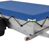 Aanhangwagen Afdekhoes - 258 x 138 x 5 cm - Blauw - Aanhangerzeil met Elastisch Koord - Waterafstotend - Aanhangwagnet