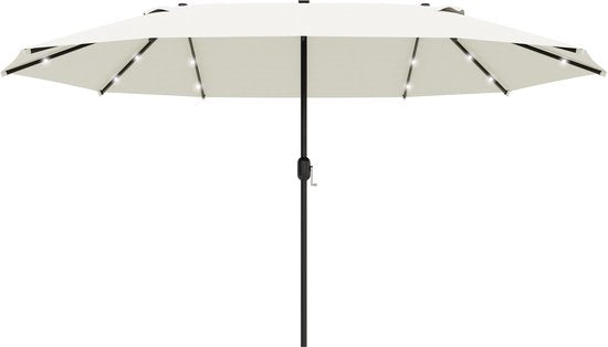 4goodz Duo-parasol 460x270 - brede XL parasol - Donkergrijs