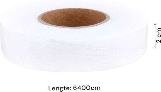 Strijkband - Waterproof - 6,4 meter - 2 cm breed - Gordijnband - Plooiband - Zoomband