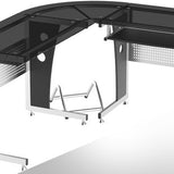 Hoekbureau - PC-tafel L-vormig met Veiligheidsglas - 164x139x75 cm