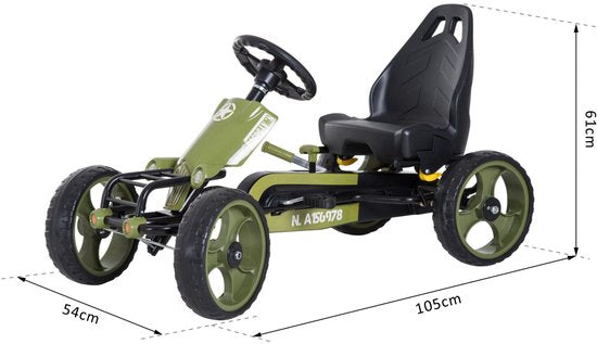 4goodz Skelter Trapauto met Handrem voor Kinderen - 341-025 - Groen